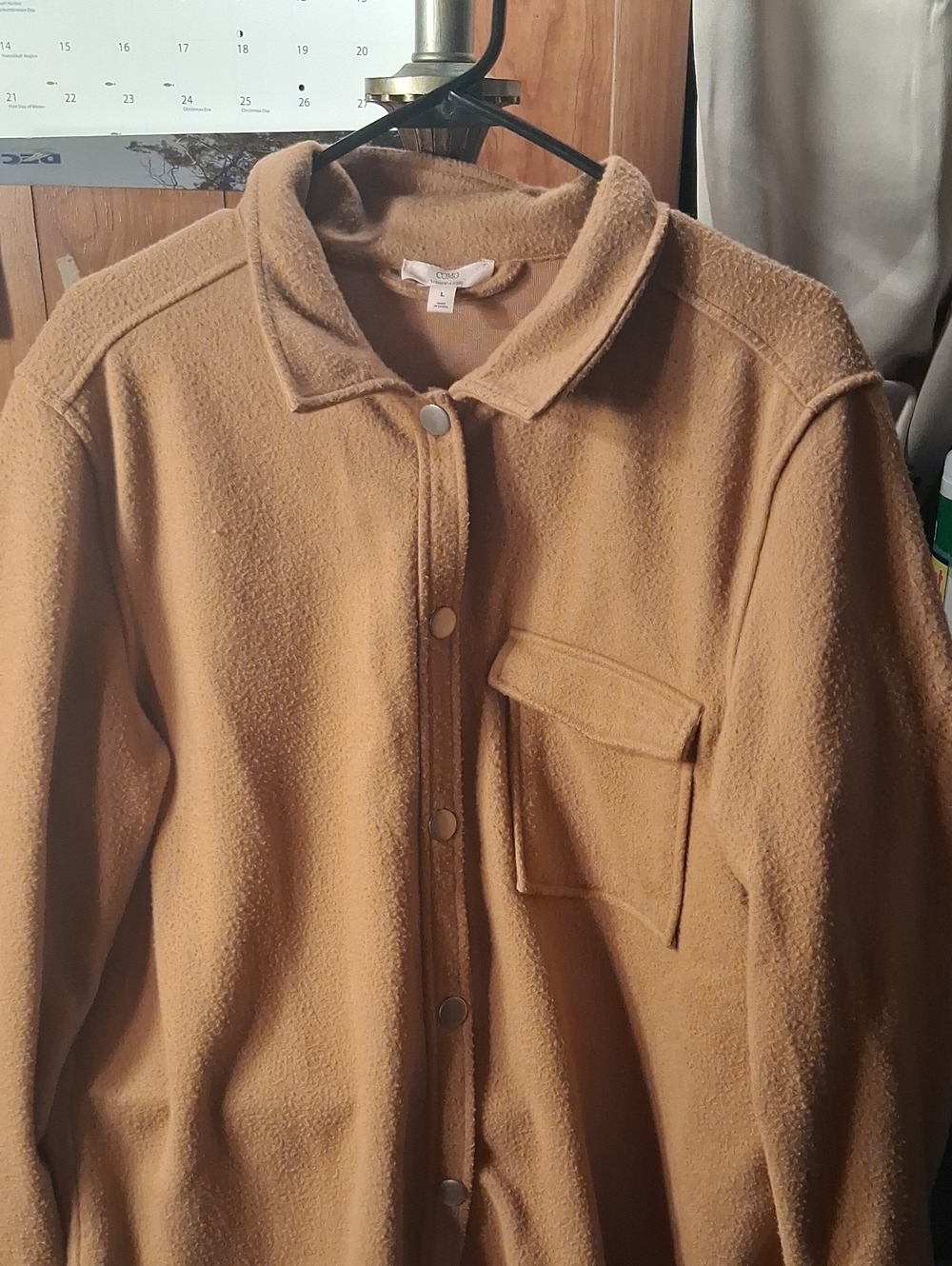 Como Vintage Tan Teddy Fleece Jacket
